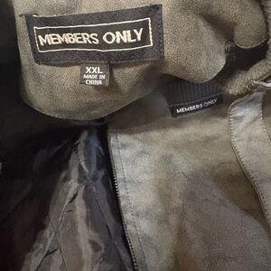 Members Only Black Suede-Texture Jacket